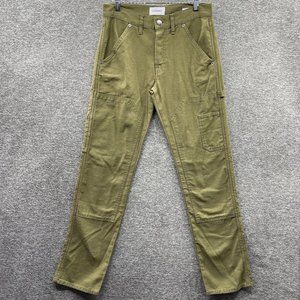 FRAME Size 25 Le Slouch Short Cotton Utility Pants Surplus Army Green NWT